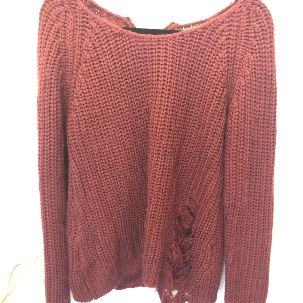 Women’s large distressed sweater